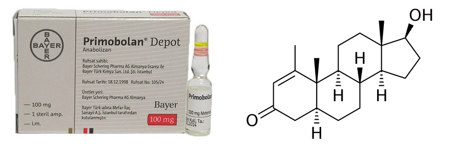 Methenolone (Primobolan) and its 3α-reduction