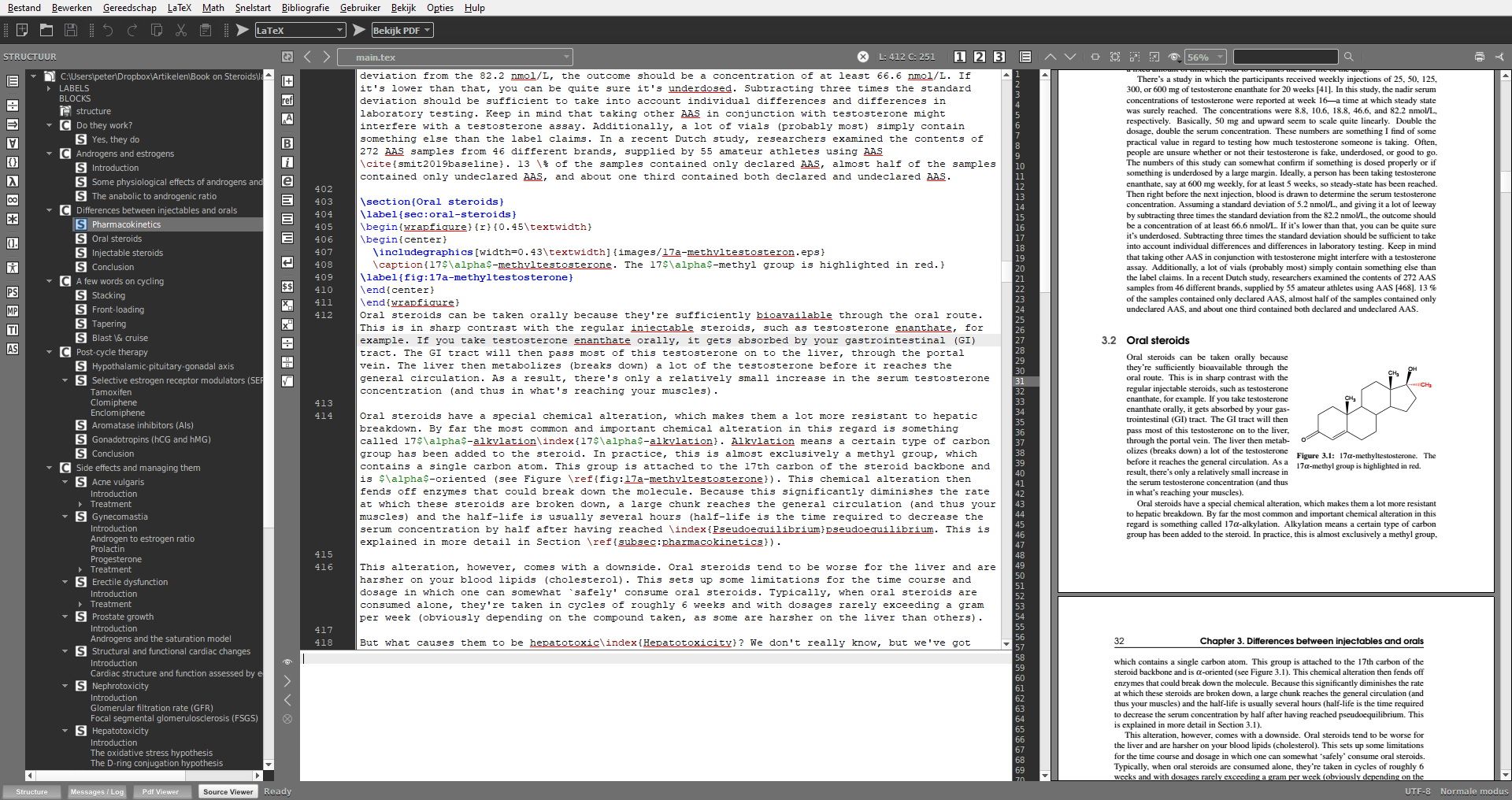 Writing in Texmaker